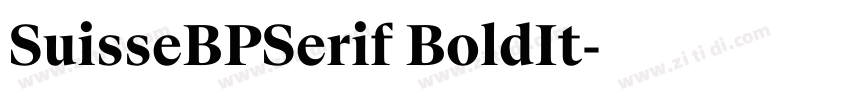 SuisseBPSerif BoldIt字体转换